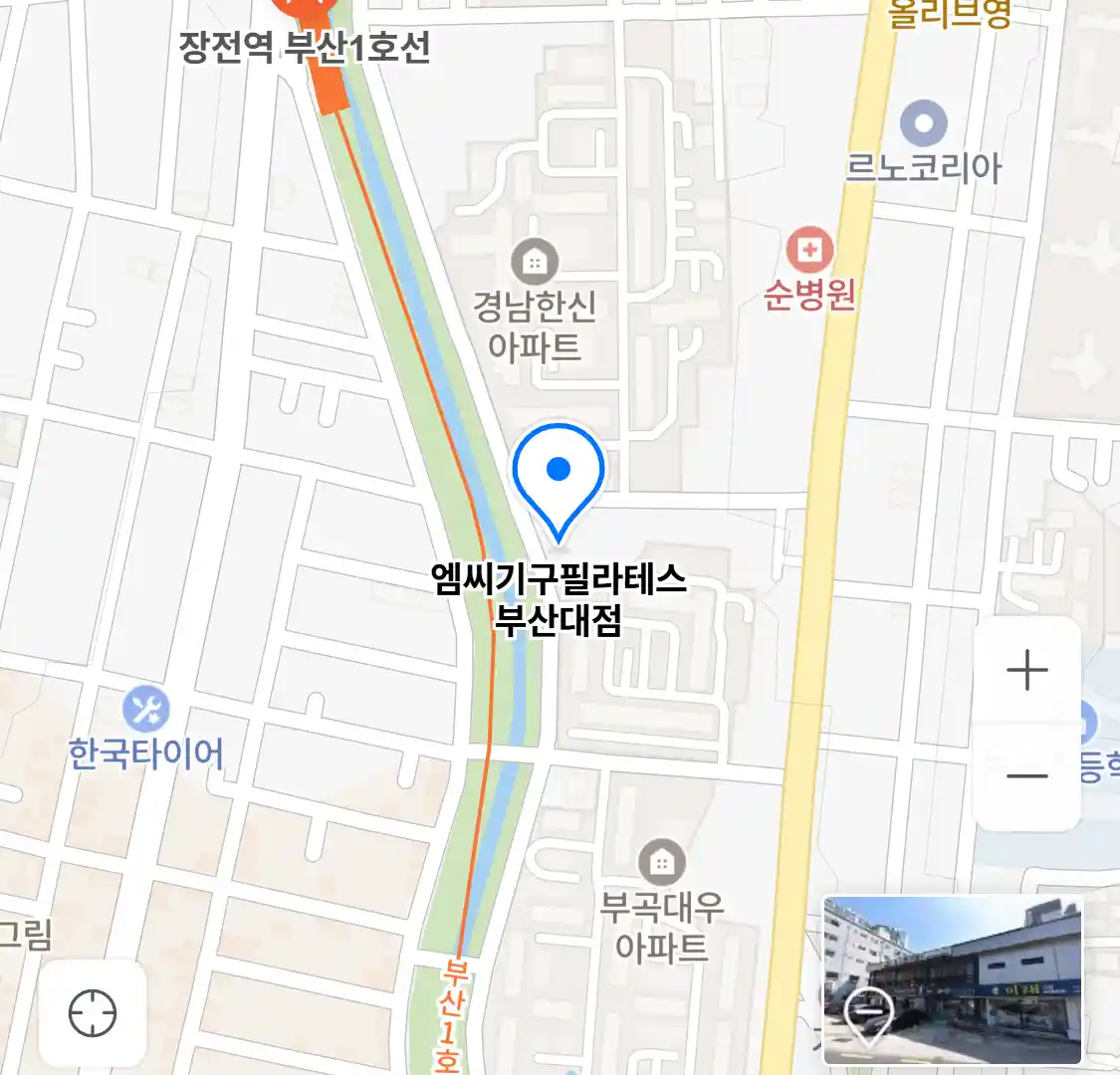엠씨기구필라테스 부산대점 위치