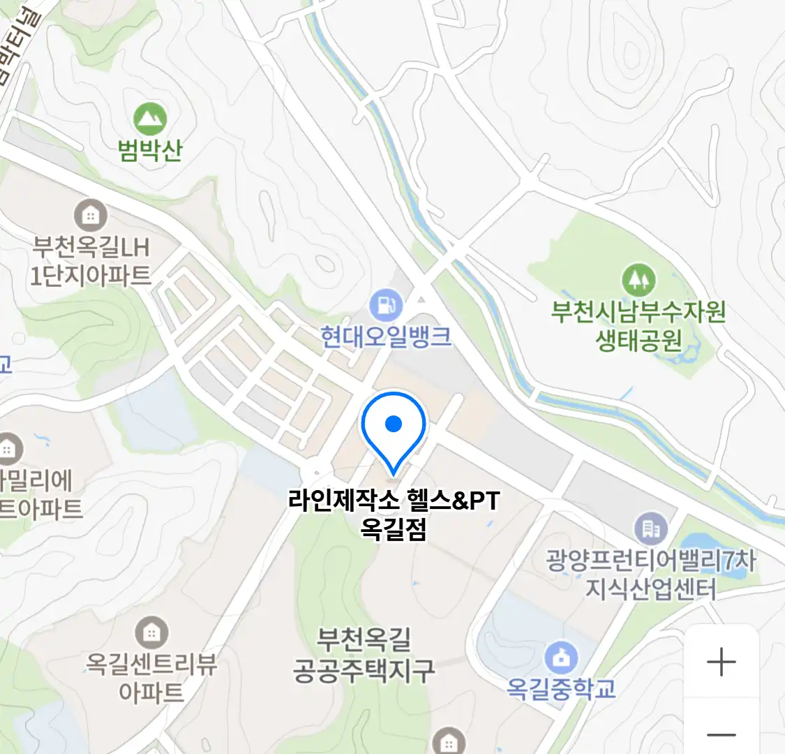 라인제작소 헬스&PT 옥길점 위치