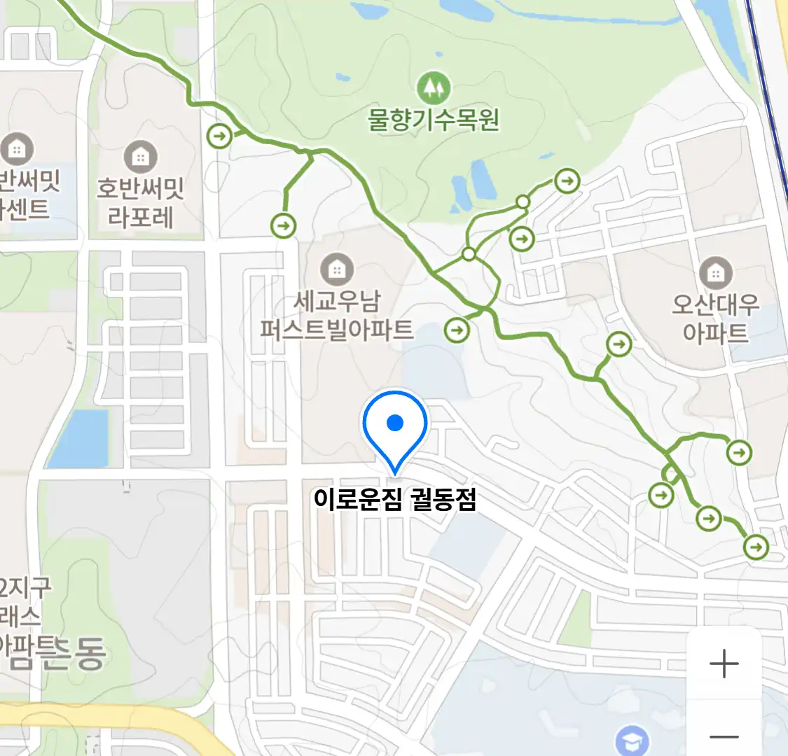 이로운짐 궐동점 위치