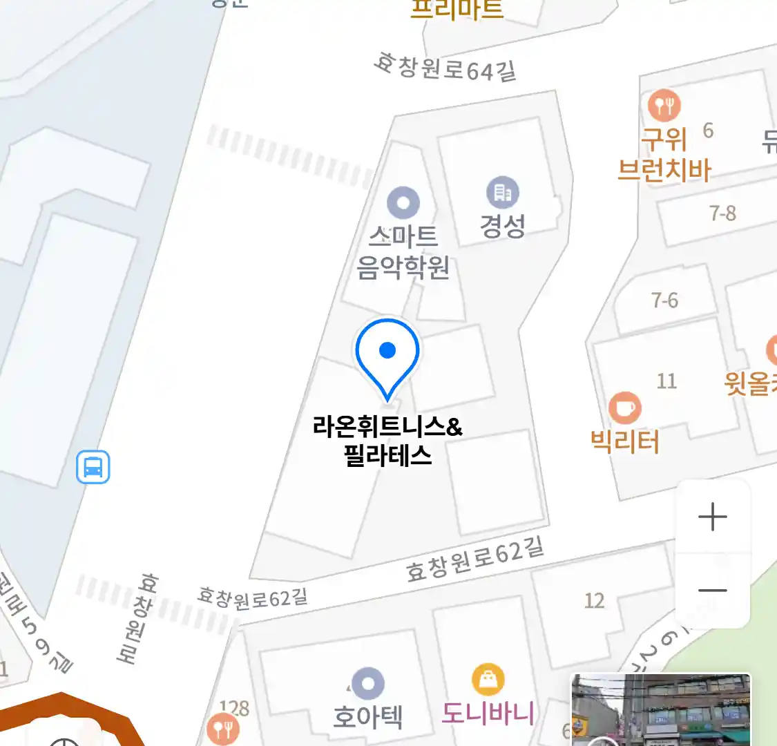 라온휘트니스&필라테스 위치