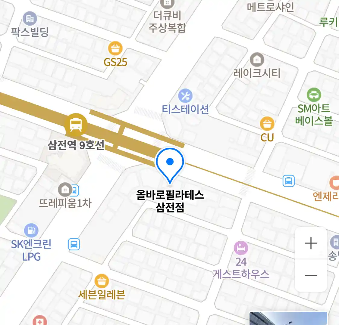 올바로필라테스 삼전점 위치