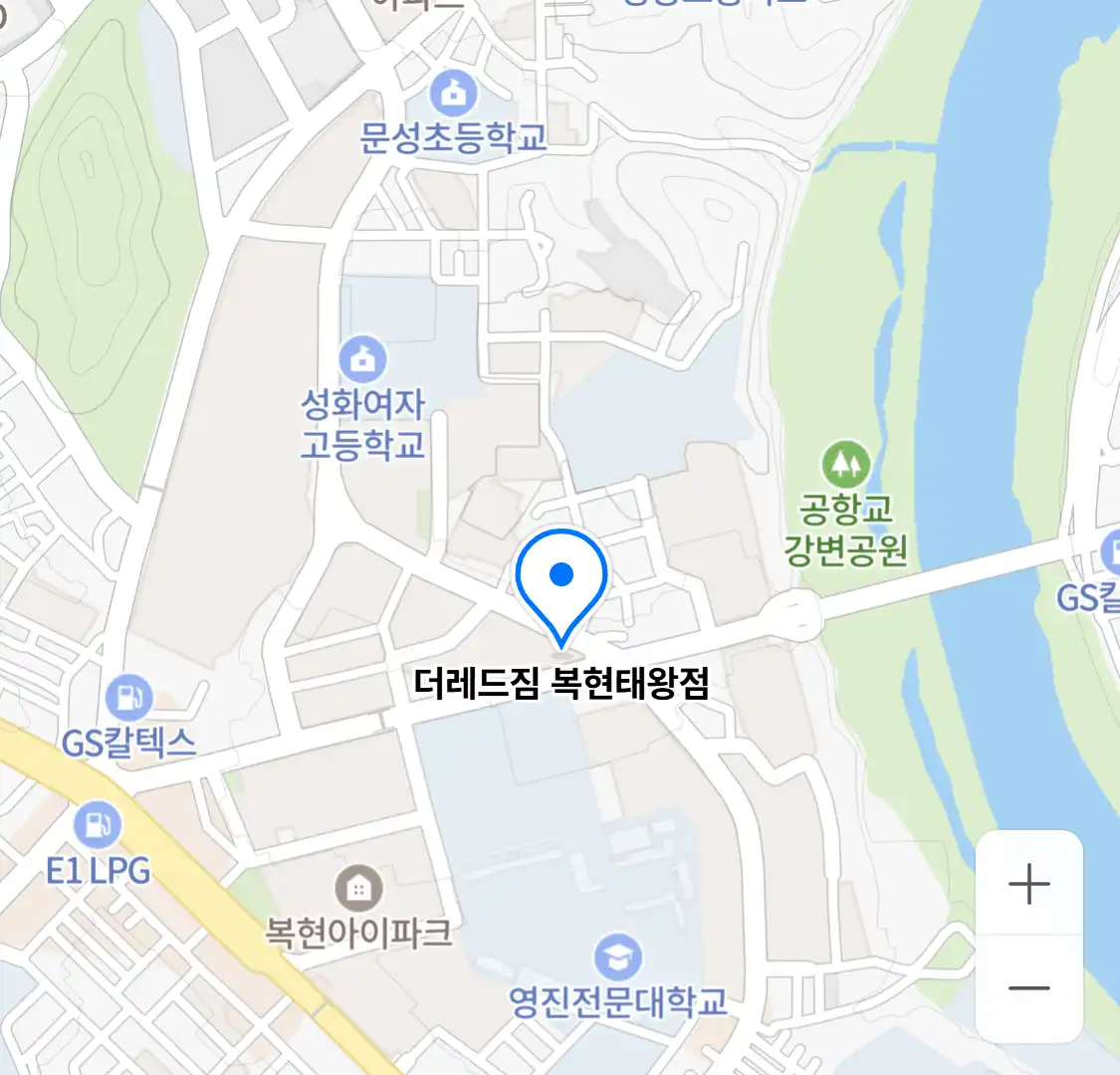 더레드짐 복현태왕점 위치