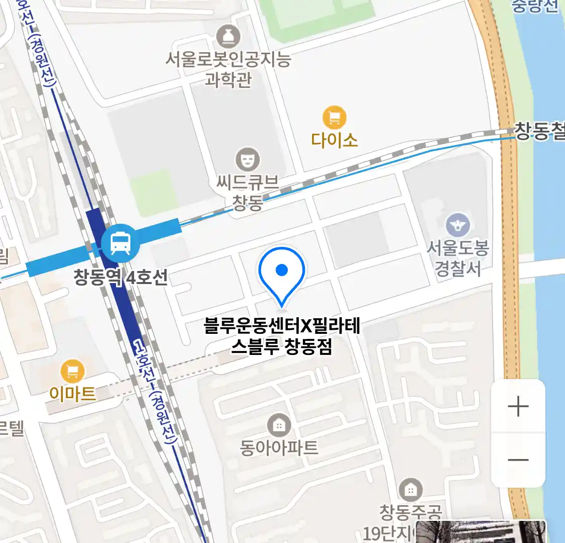 블루운동센터X필라테스블루 창동점 위치