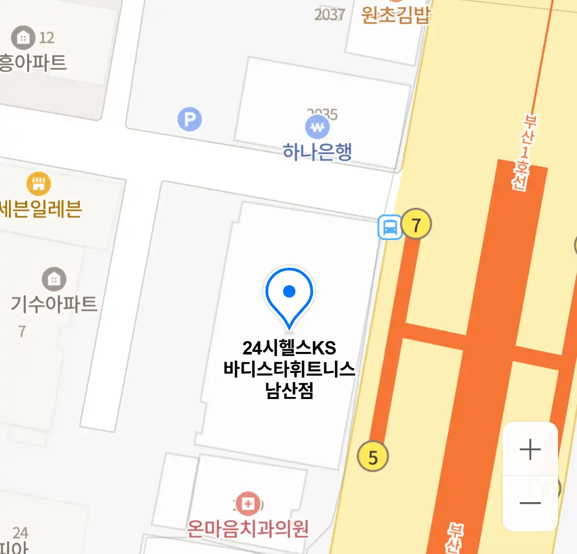24시헬스KS 바디스타휘트니스 남산점 위치