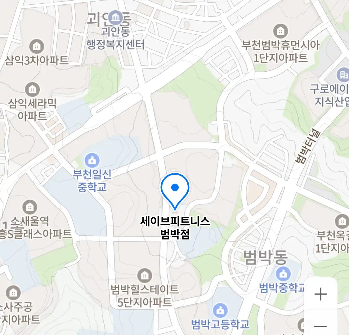 세이브피트니스 범박점 위치