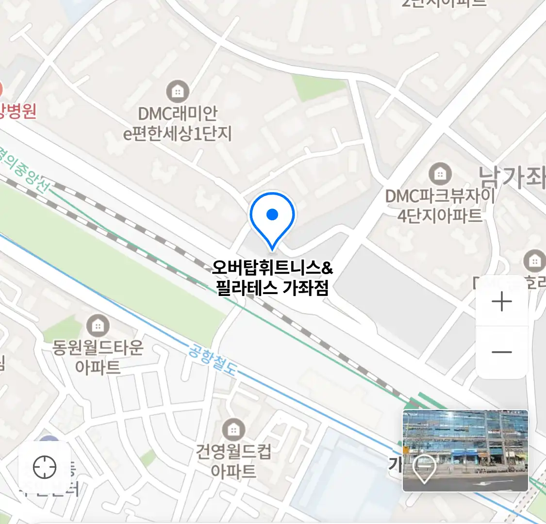 오버탑휘트니스&필라테스 가좌점 위치