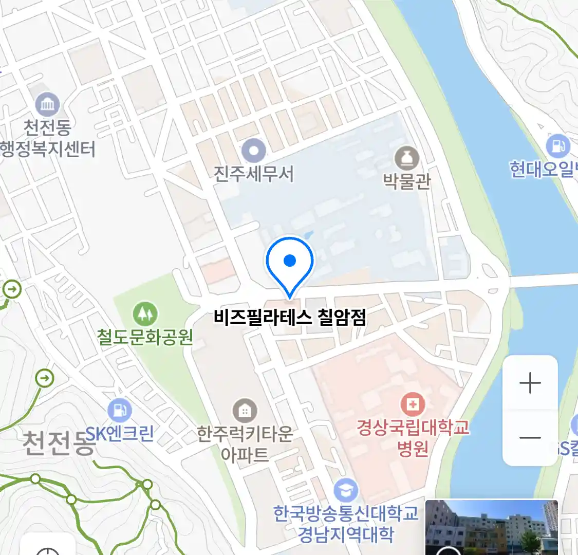 비즈필라테스 칠암점 위치