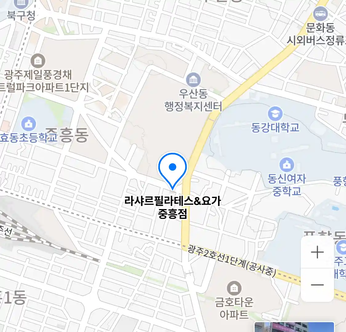 라샤르필라테스&요가 중흥점 위치