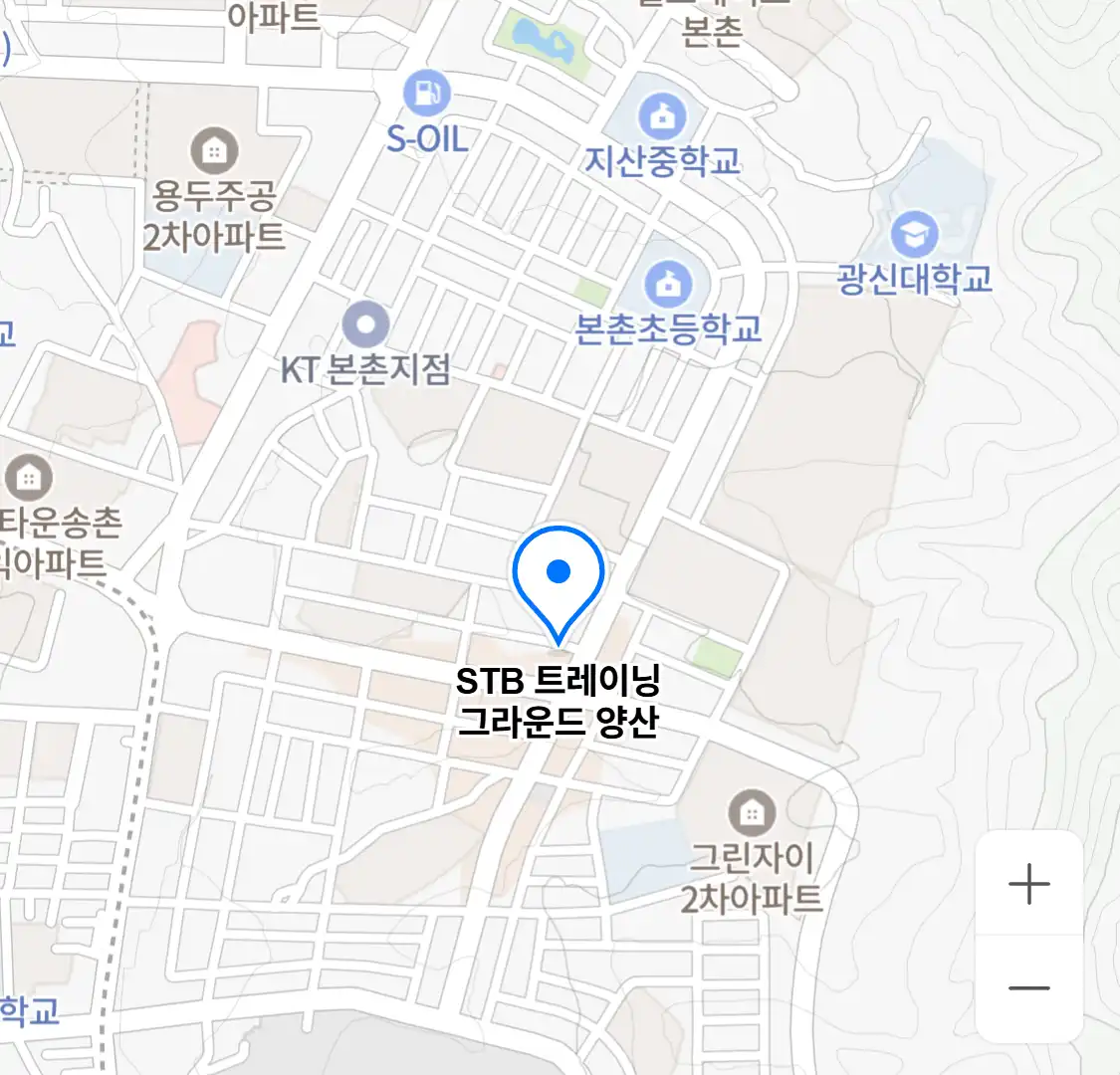 STB 트레이닝 그라운드 양산 위치