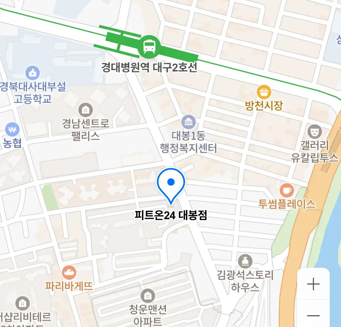 피트온24 대봉점 위치
