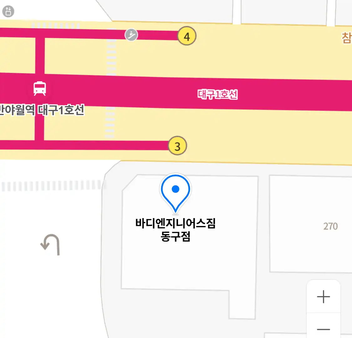 바디엔지니어스짐 동구점 위치