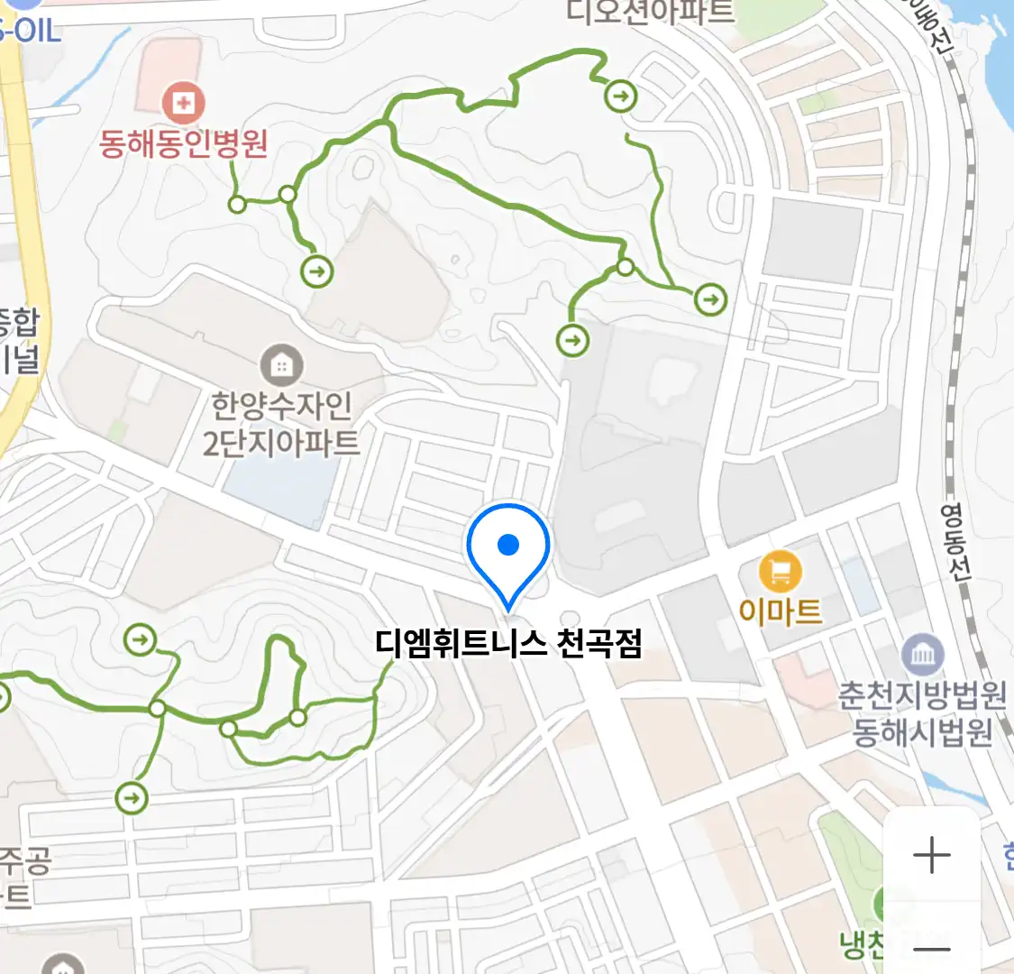 디엠휘트니스 천곡점 위치