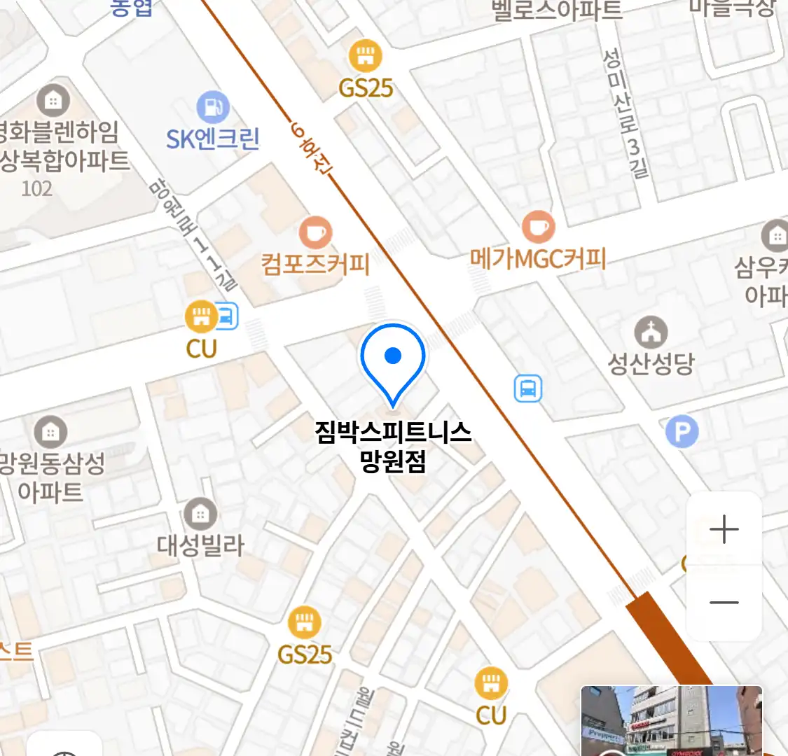 짐박스피트니스 망원점 위치