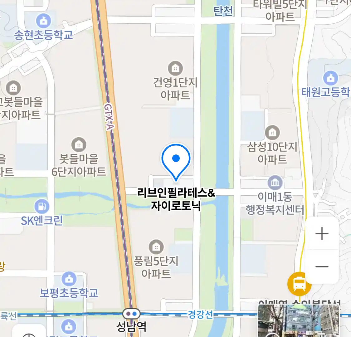 리브인필라테스&자이로토닉 위치