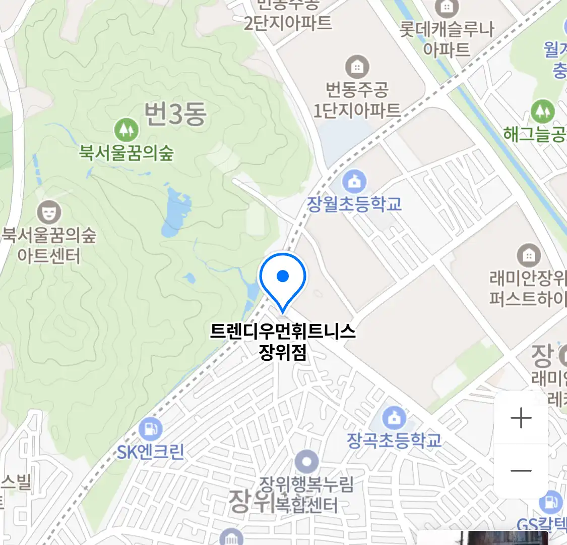 트렌디우먼휘트니스 장위점 위치