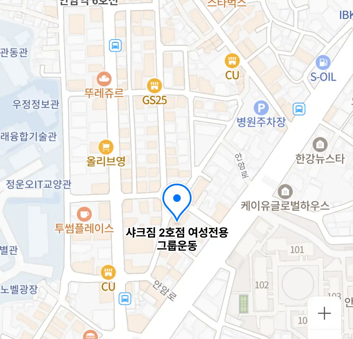 샤크짐 2호점 여성전용 그룹운동 위치