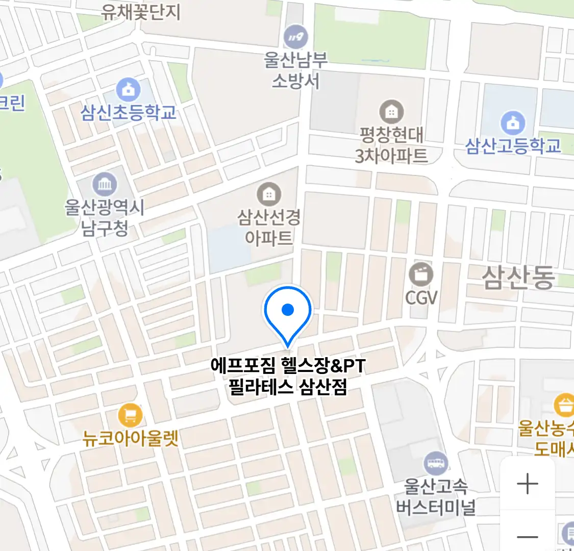 에프포짐 헬스장PT 필라테스 삼산점 위치