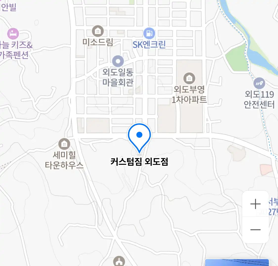 커스텀짐 외도점 위치