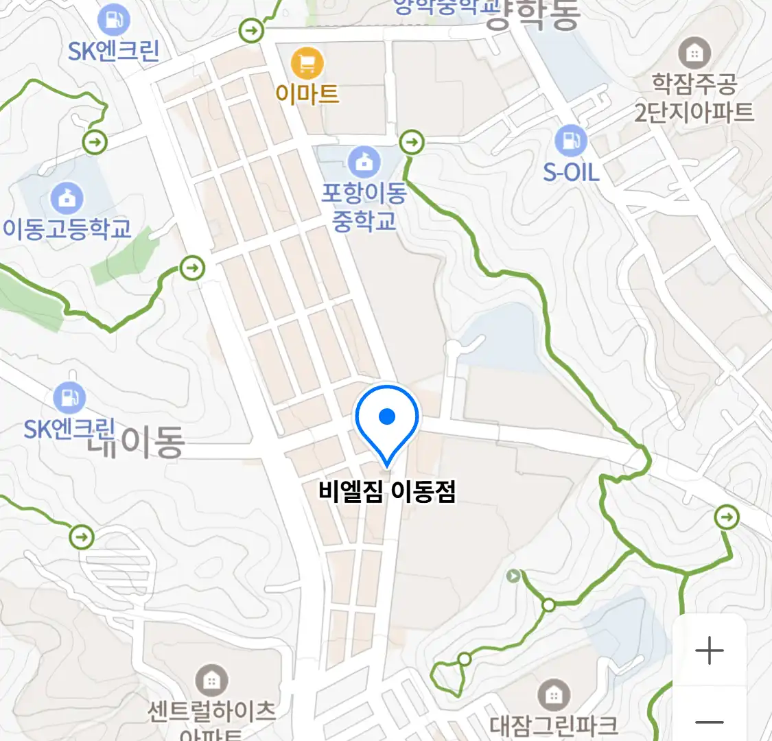 비엘짐 이동점 위치