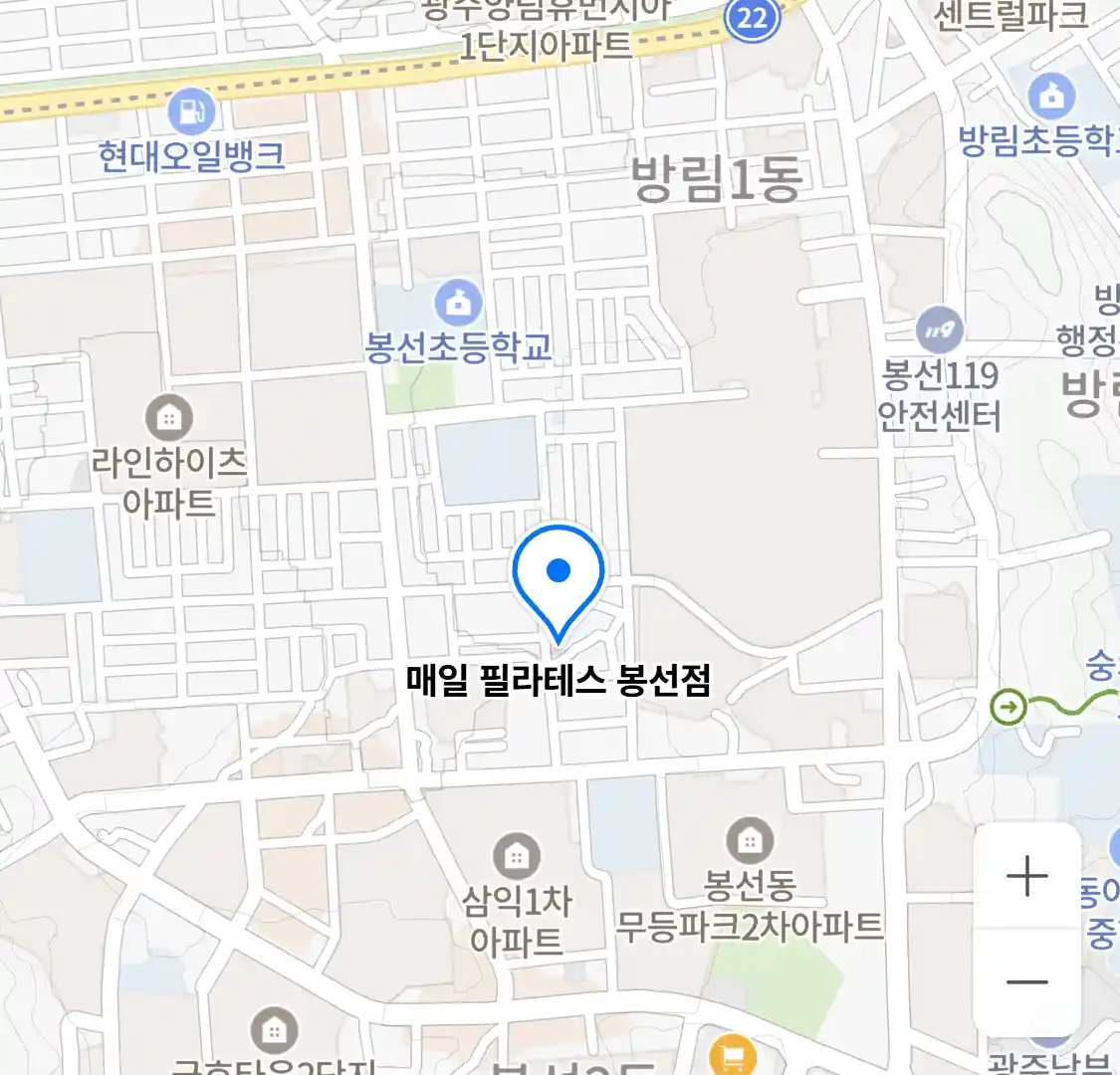 매일 필라테스 봉선점 위치