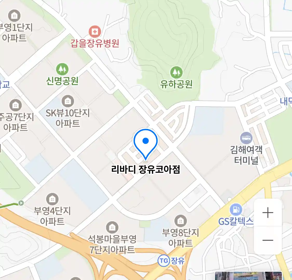 리바디 장유코아점 위치