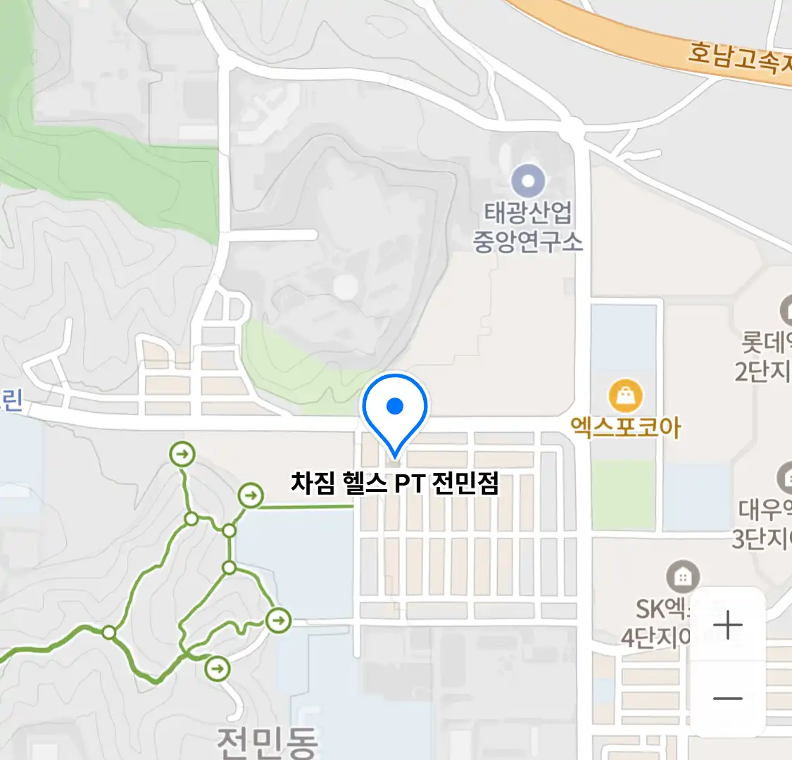 차짐 헬스 PT 전민점 위치
