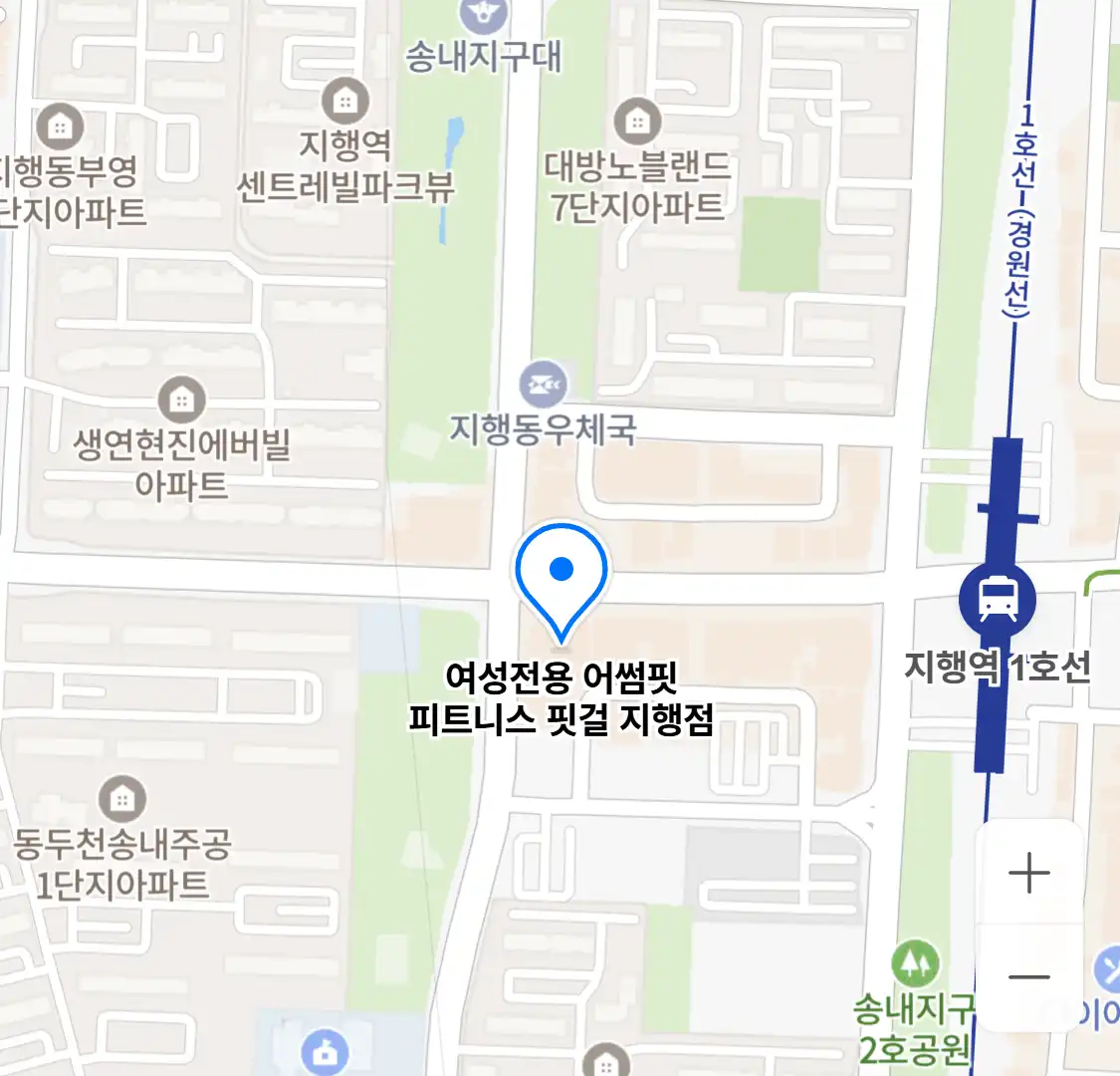여성전용 어썸핏 피트니스 핏걸 지행점 위치