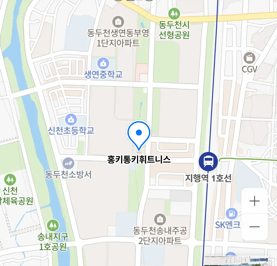 홍키통키휘트니스 위치