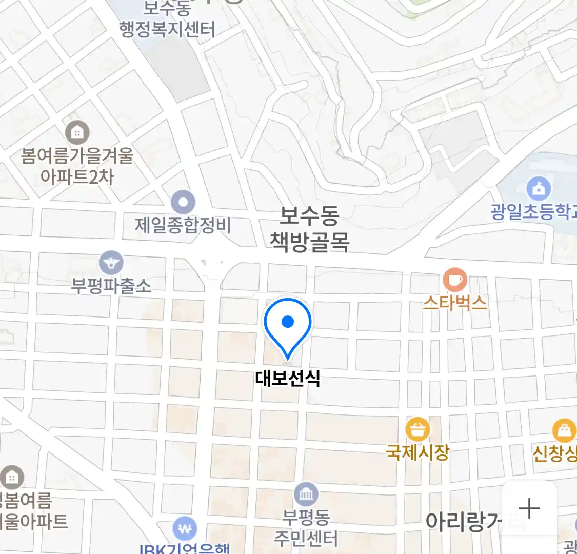 대보선식 지도