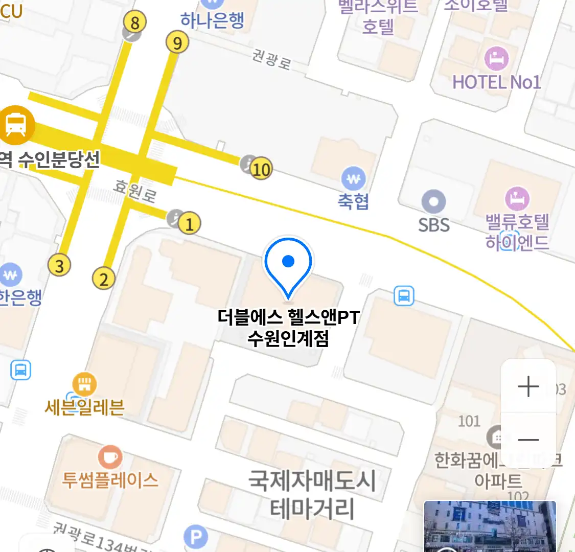 더블에스 헬스앤PT 수원인계점 위치