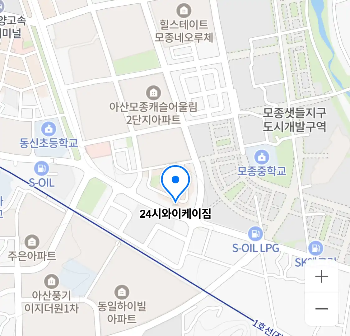 24시와이케이짐 위치