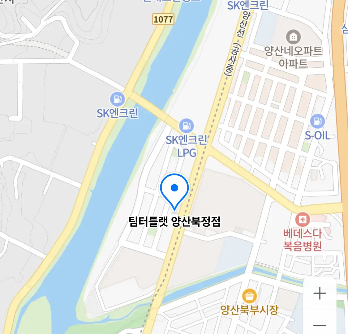팀터틀랫 양산북정점 위치