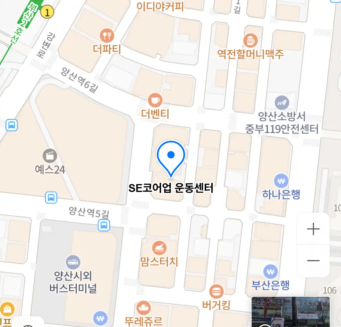 SE코어업 운동센터 위치