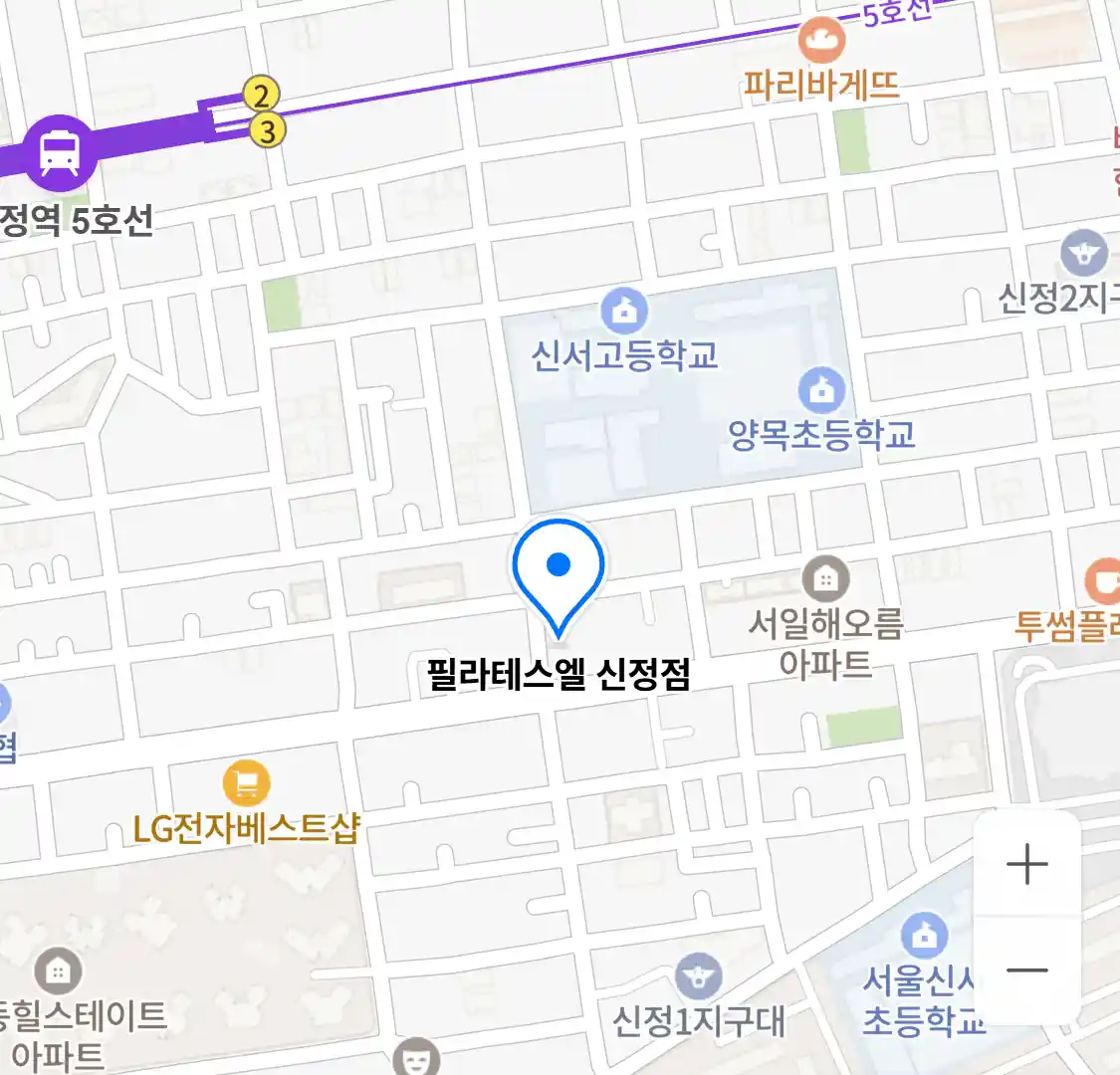 필라테스엘 신정점 위치