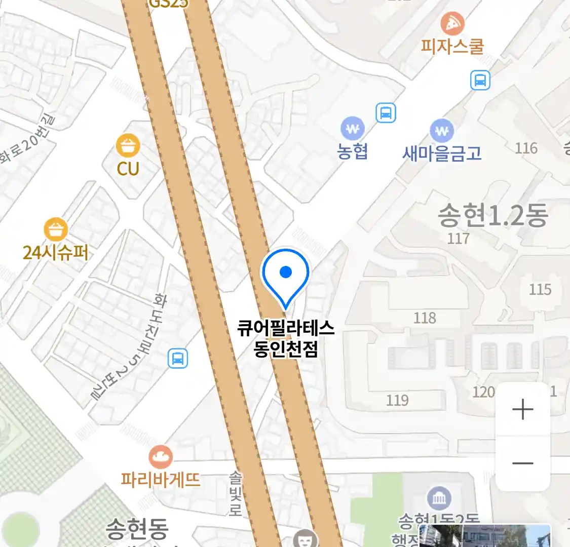 큐어필라테스 동인천점 위치