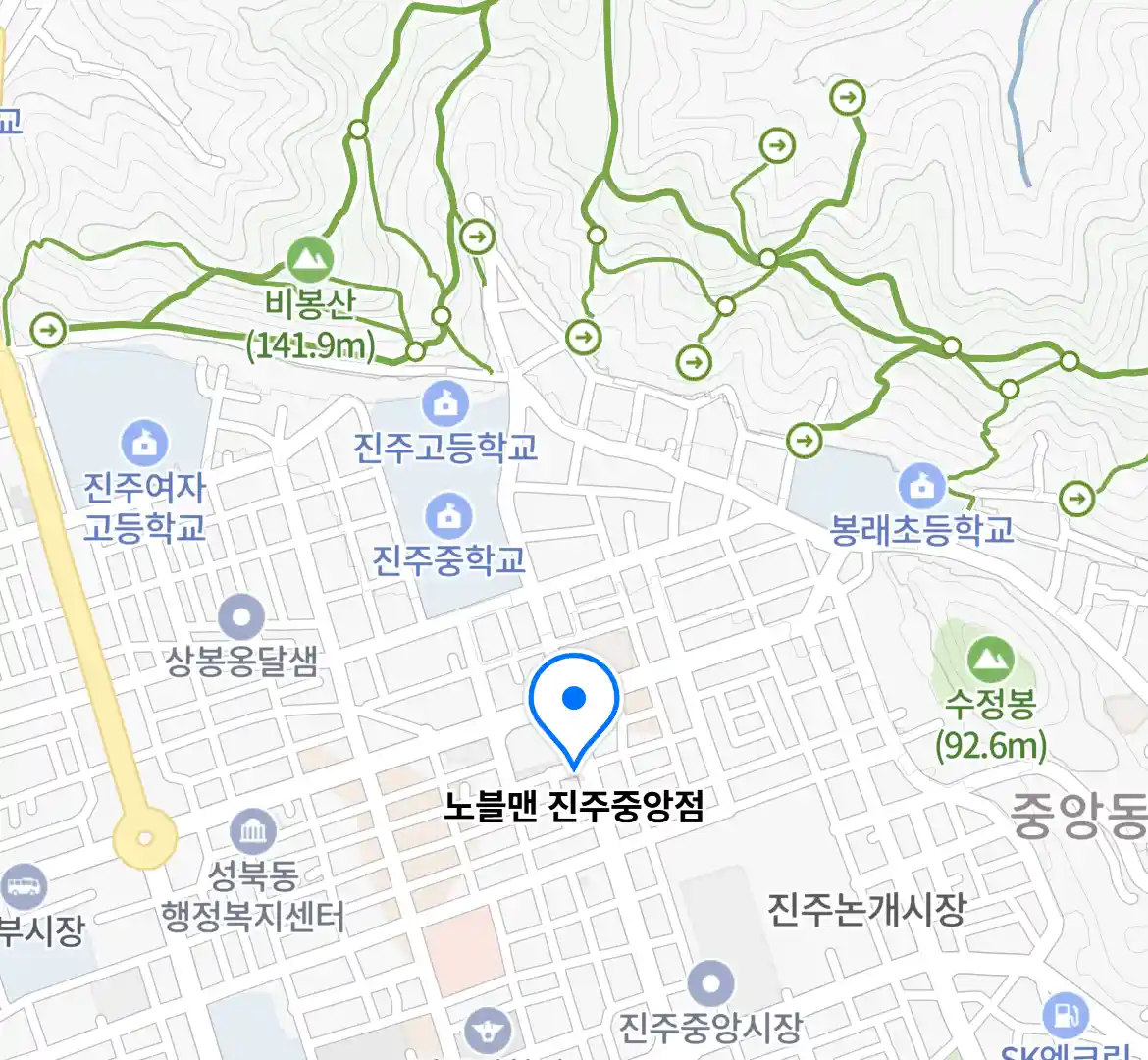 노블맨 진주중앙점 위치