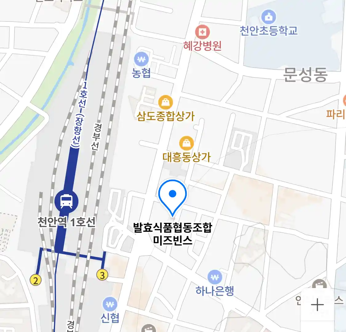 발효식품협동조합 미즈빈스 위치