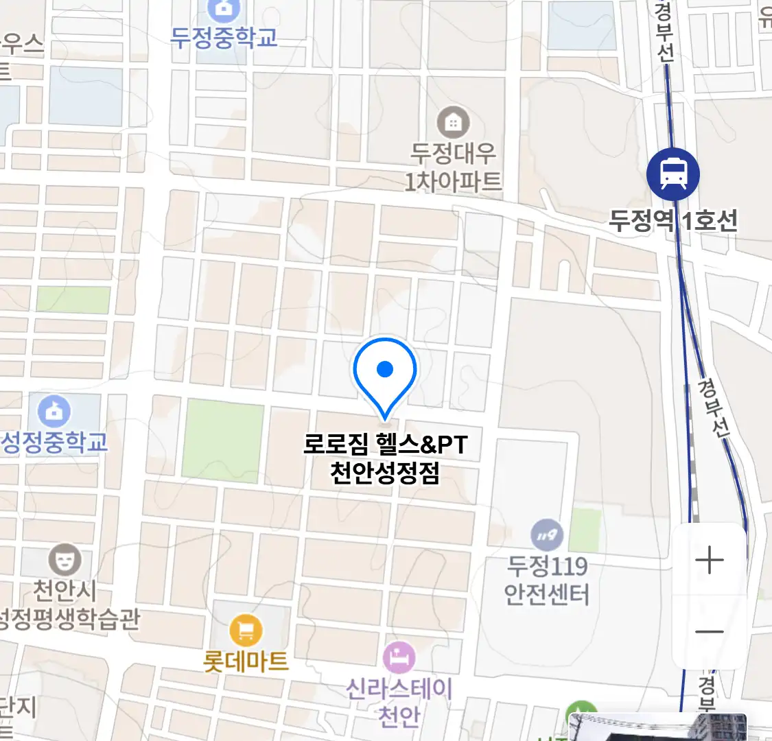 로로짐 헬스&PT 천안성정점 위치