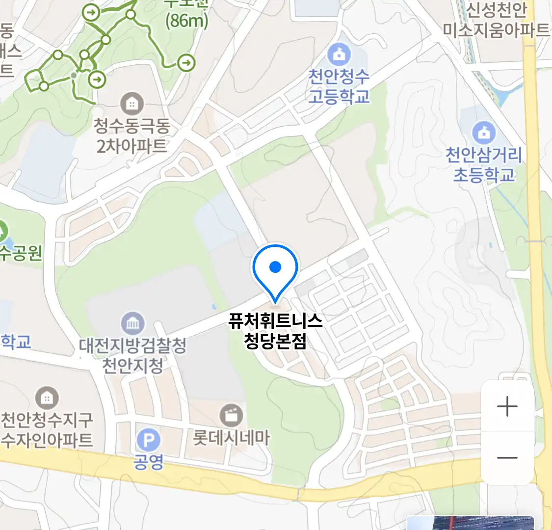 퓨처휘트니스 청당본점 위치