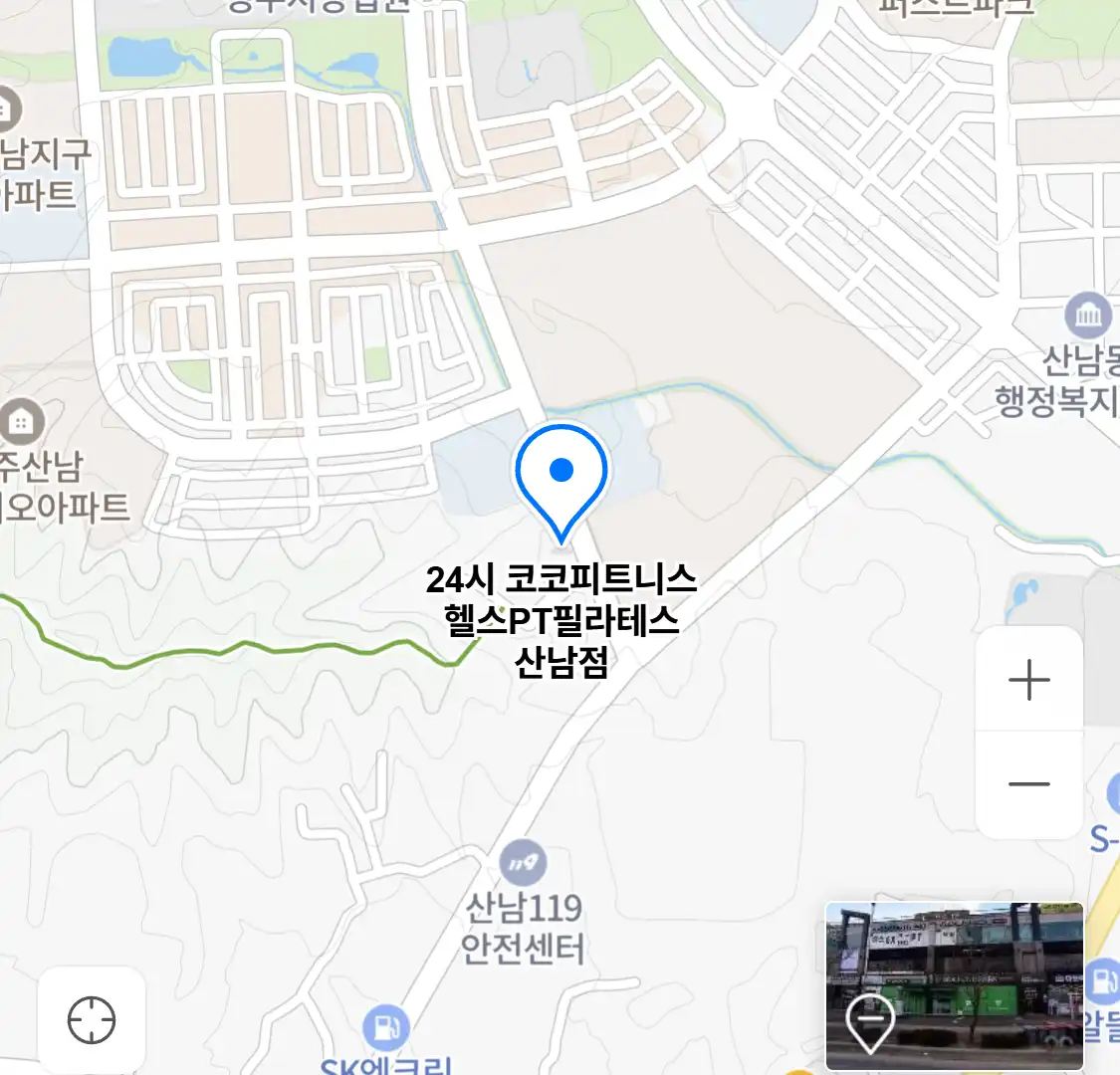 24시 코코피트니스 헬스PT필라테스 산남점 위치