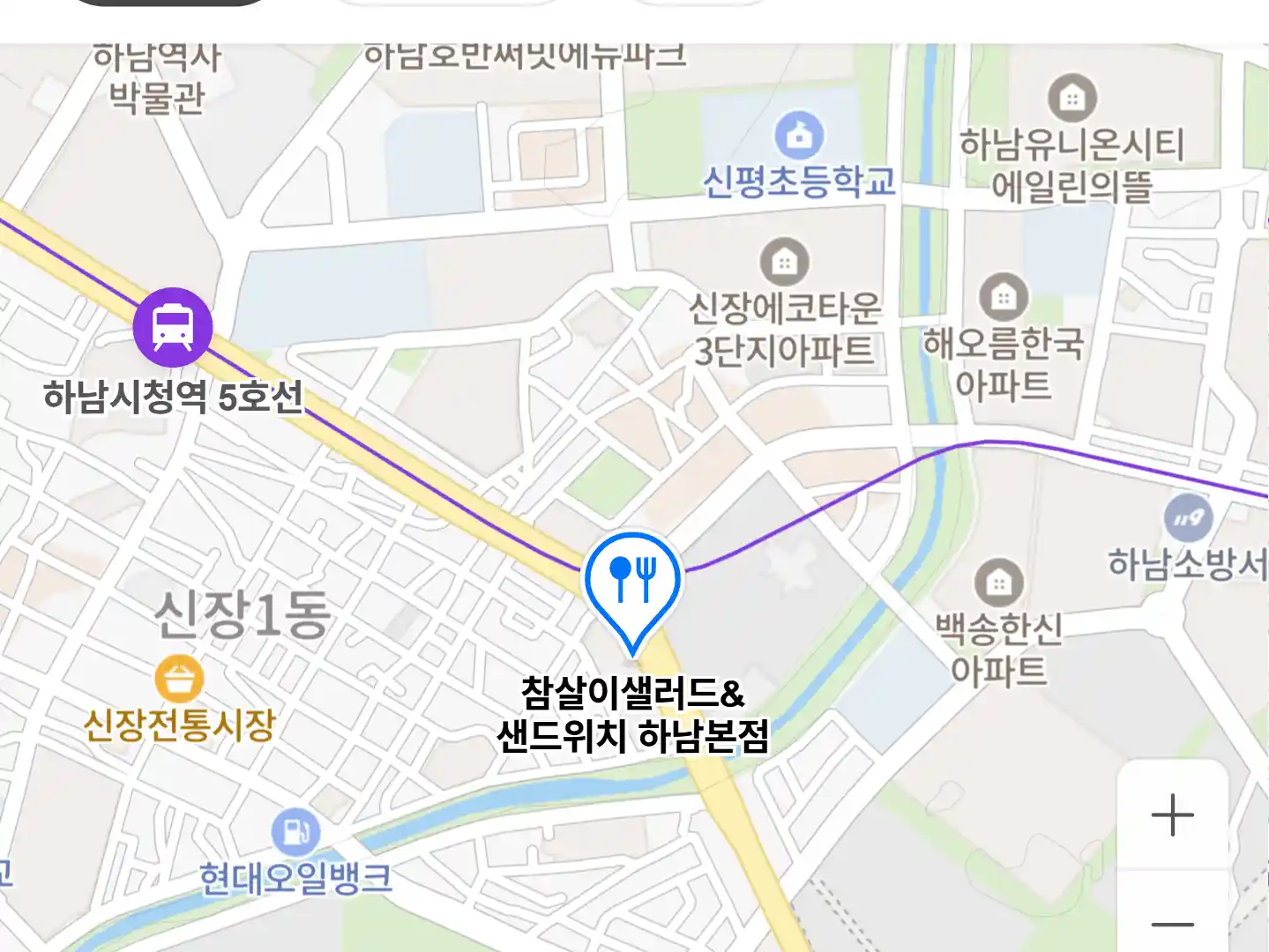 참살이샐러드&샌드위치 하남본점 위치