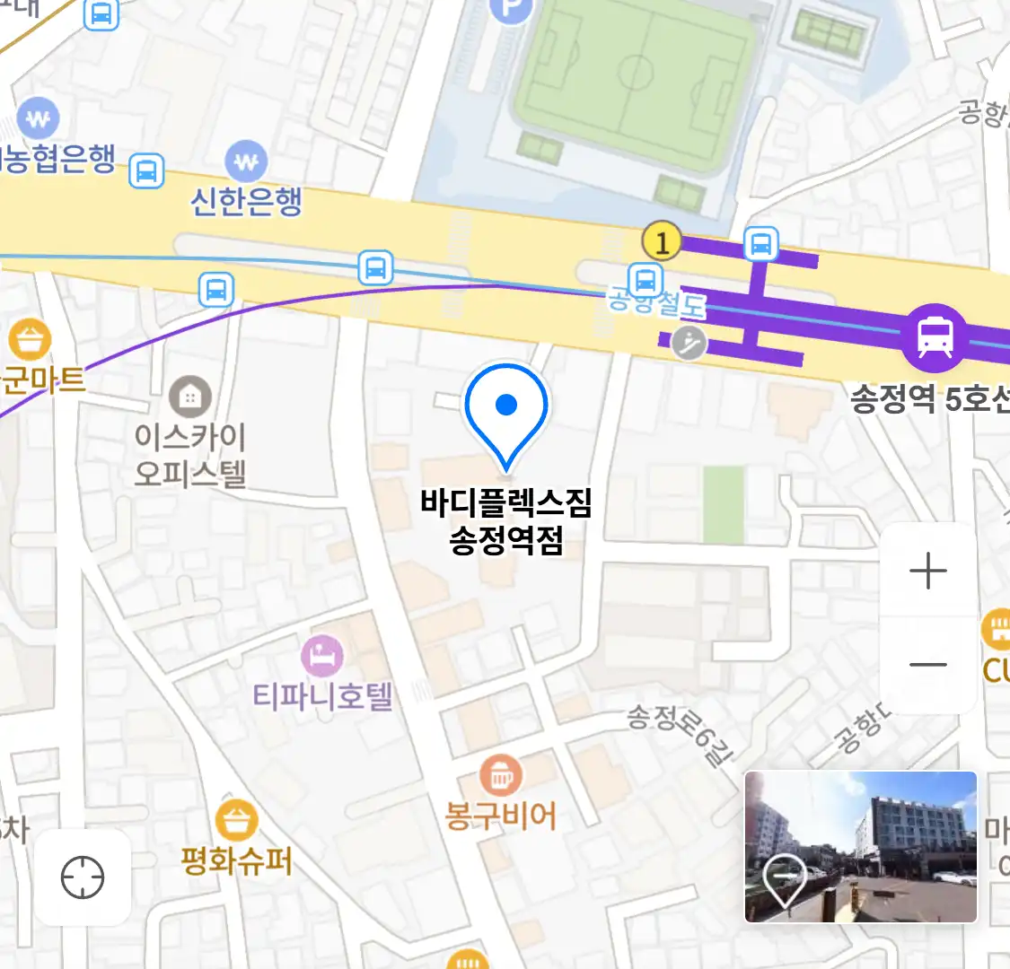 바디플렉스짐 송정역점 위치