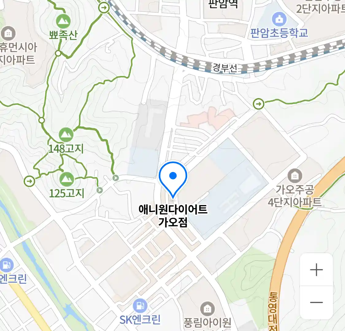 애니원다이어트 가오점 위치