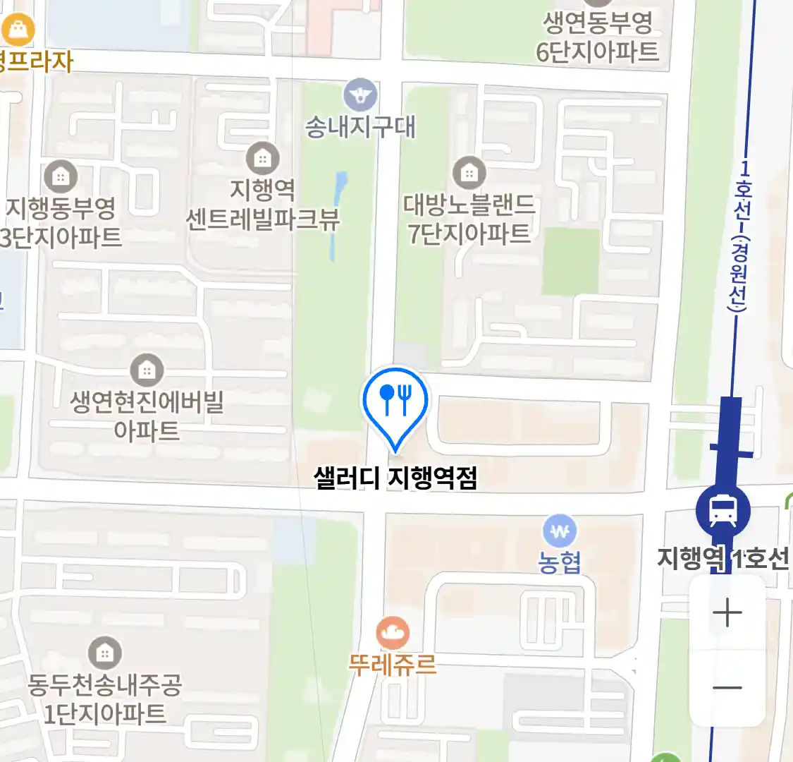 샐러디 지행역점 위치