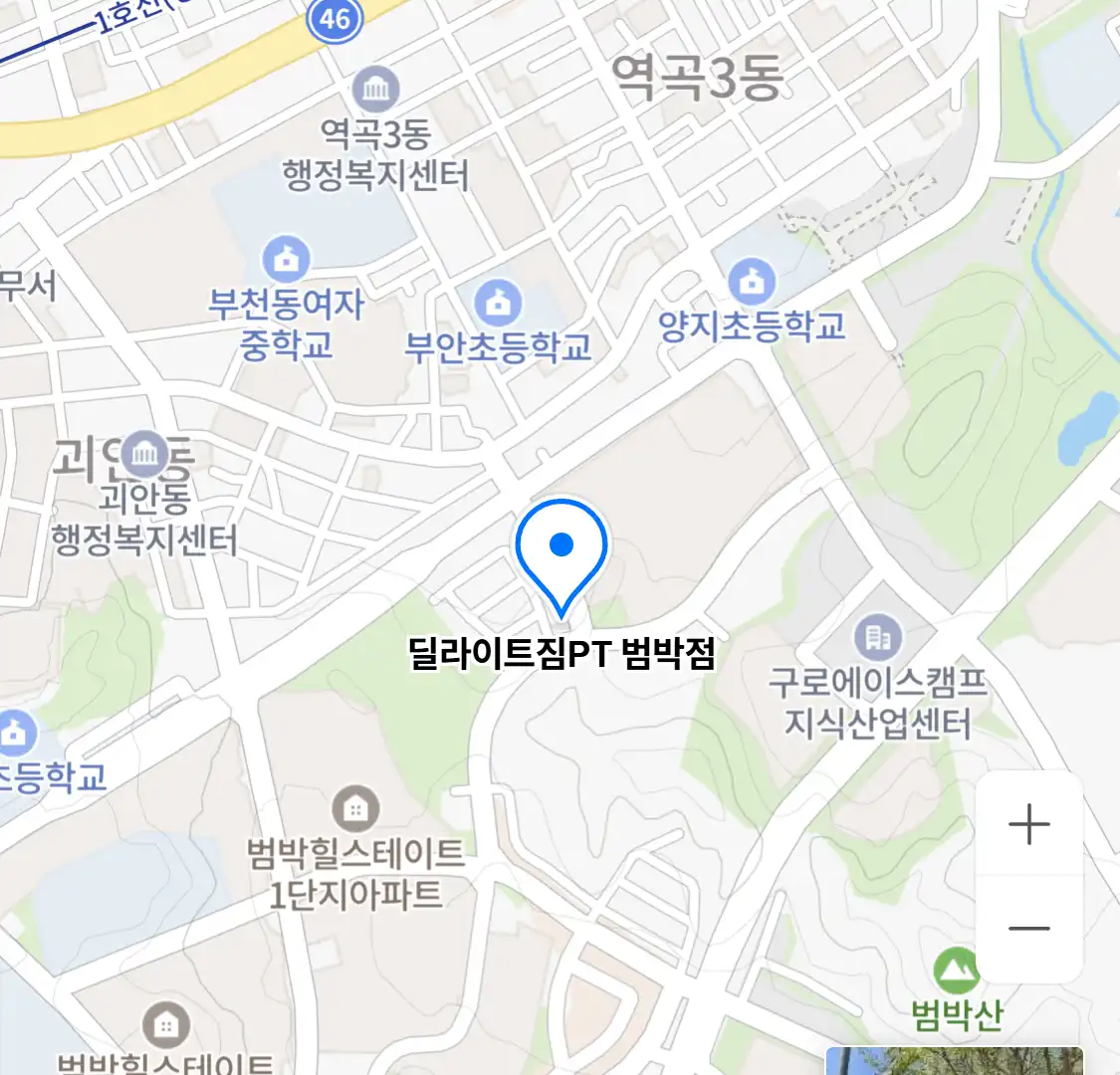 딜라이트짐PT 범박점 위치