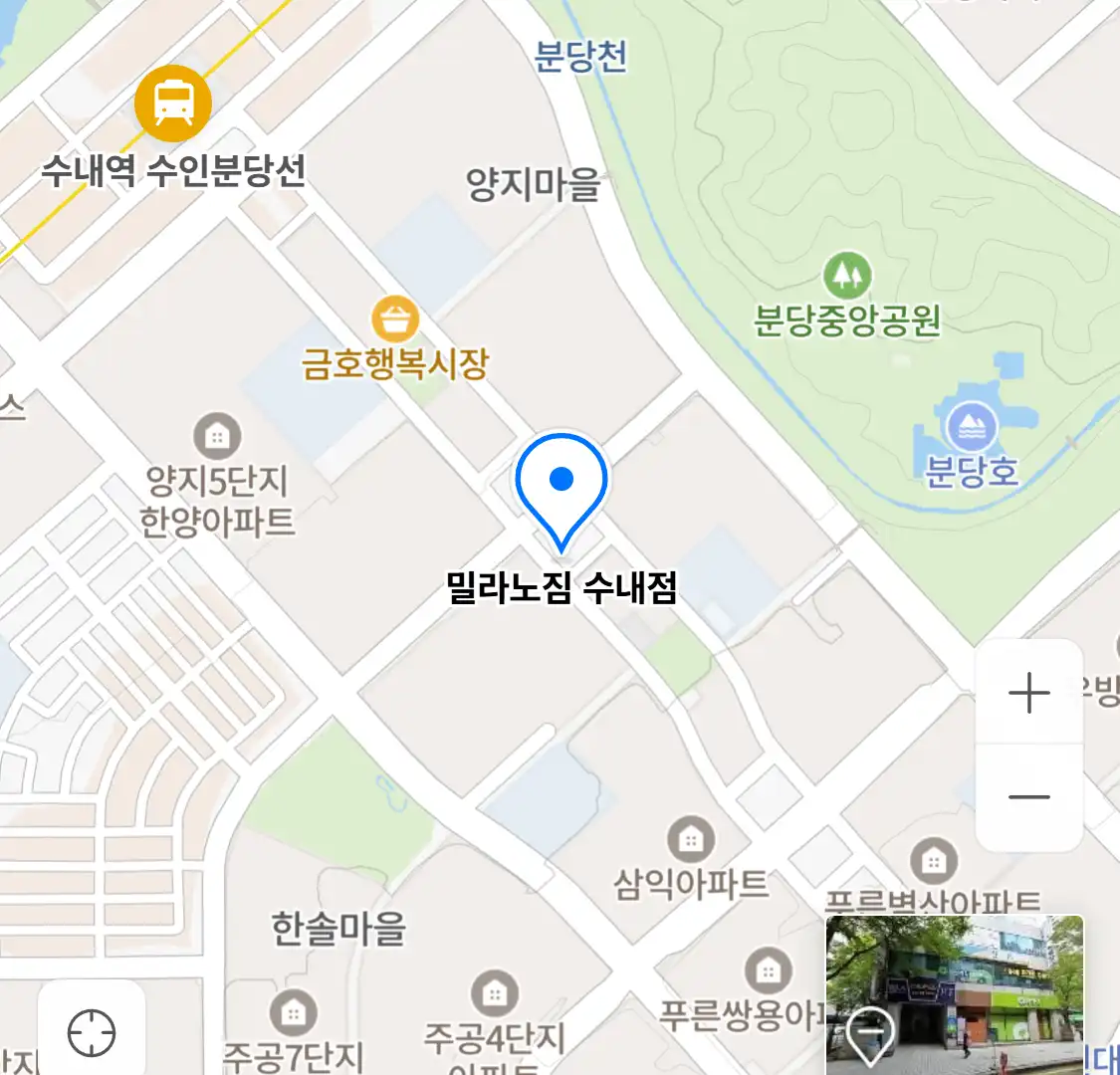 밀라노짐 수내점 위치