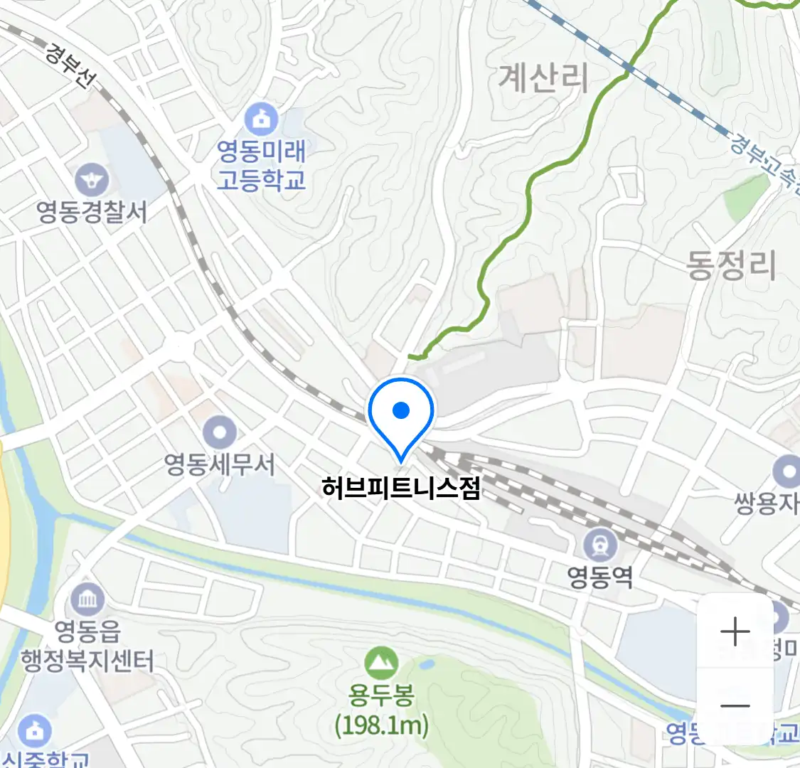 허브피트니스점 위치