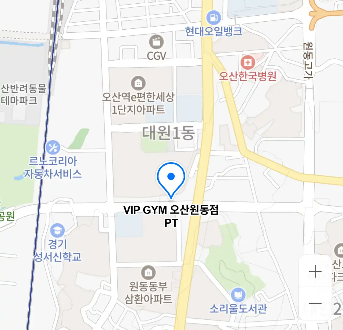 VIP GYM 오산원동점 PT 위치