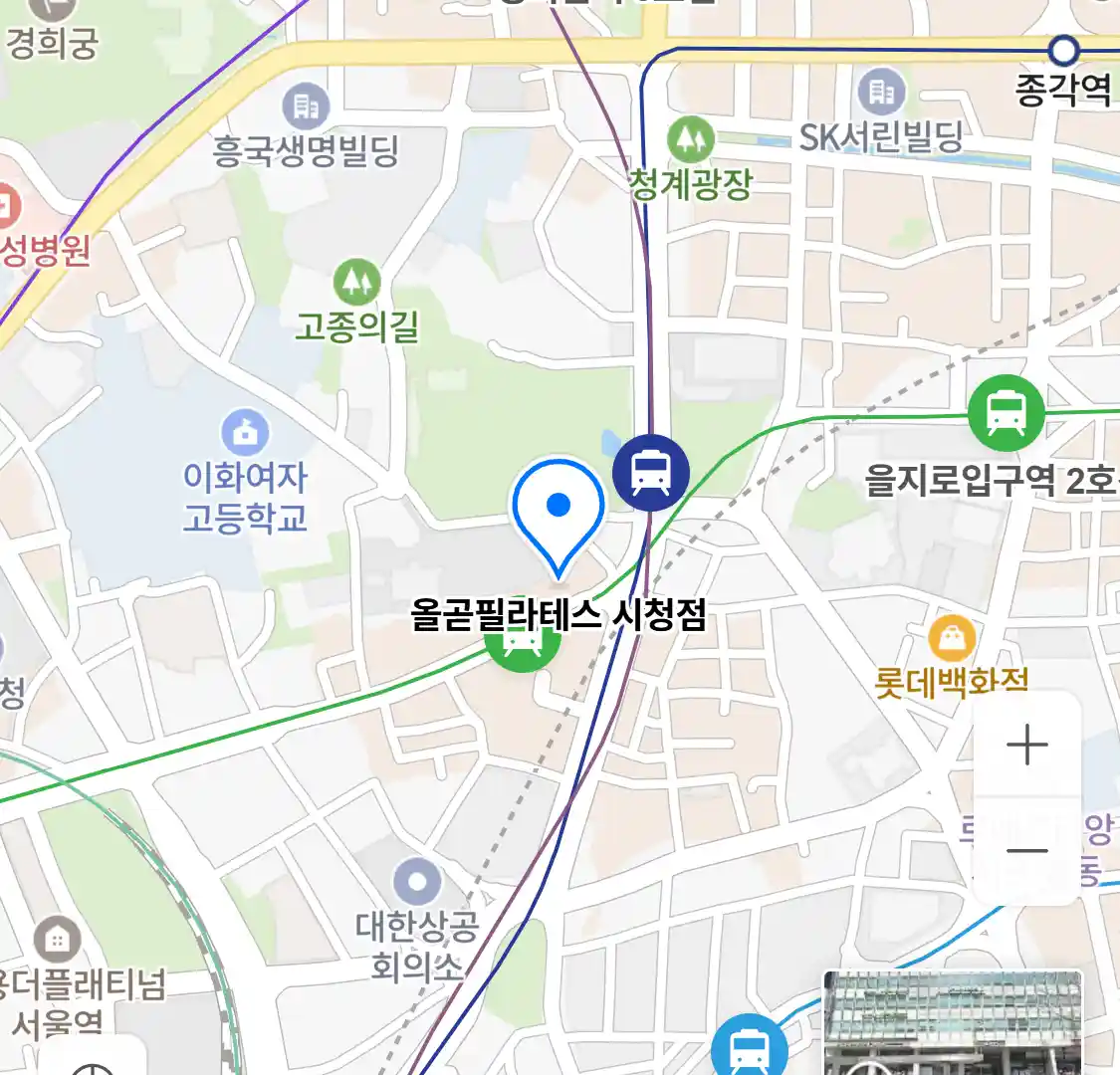 올곧필라테스 시청점 지도