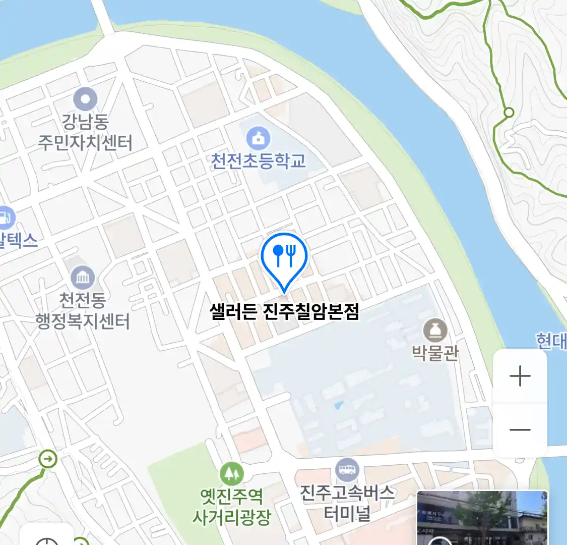 샐러든 진주칠암본점 위치